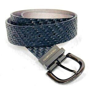 Vince Camuto Faux Leather Reversible Belt Black/Silver-Gray Metallic - Small